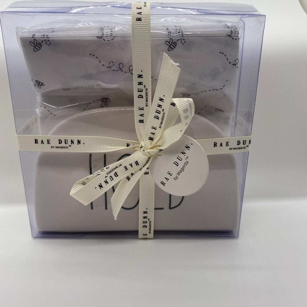 BNIB Rae Dunn "Hold" Napkin Holder with napkins